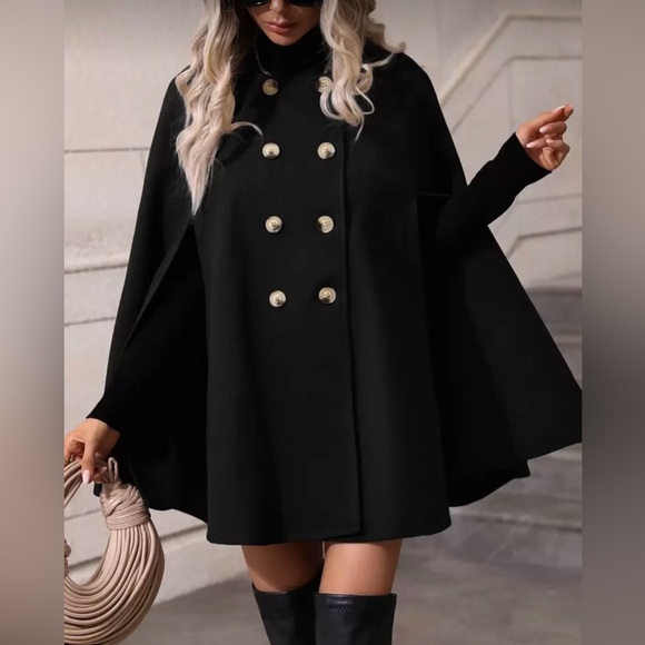 BellanBlue Jackets & Blazers - Classic Double Button Cape Jacket Coat